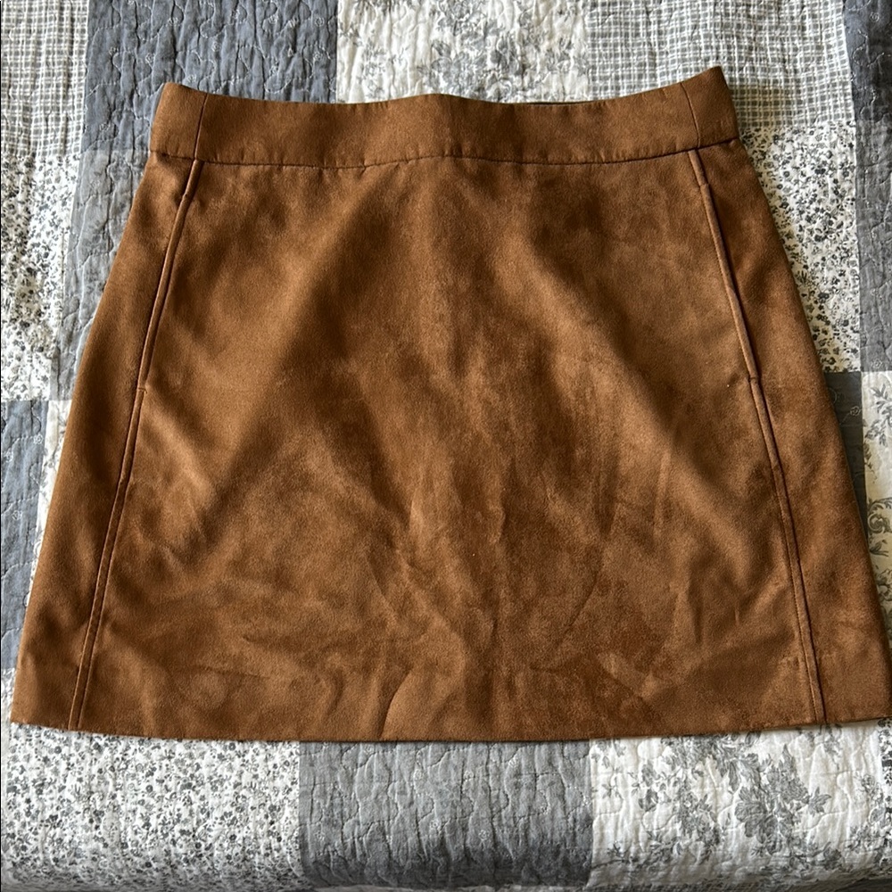 J. Crew Factory Brown A-Line Mini Skirt